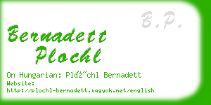 bernadett plochl business card